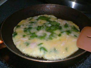 eggs,spinach,turkey omelet